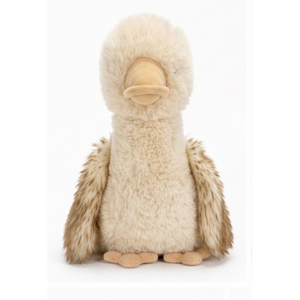 Douglas Duckling Plush 4533 Stuffed Animal Bird Cream Brown Faux Fur Wing Toy 8"